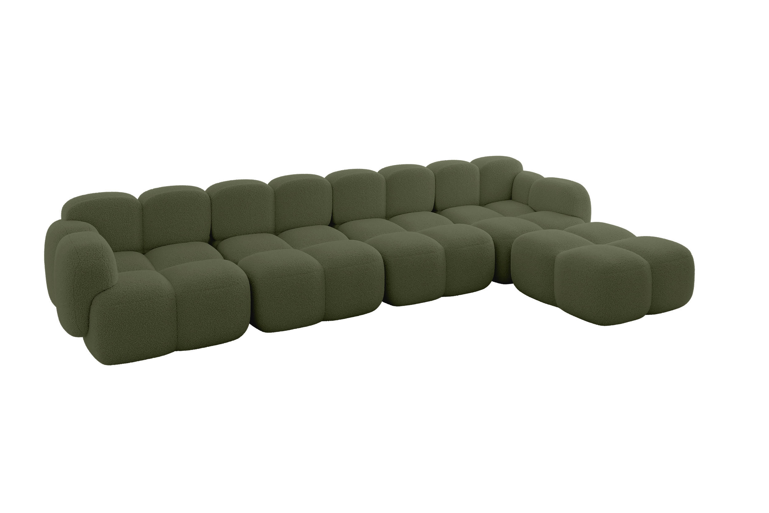Altdecor Ecksofa Smaragdgrün 390x205 cm