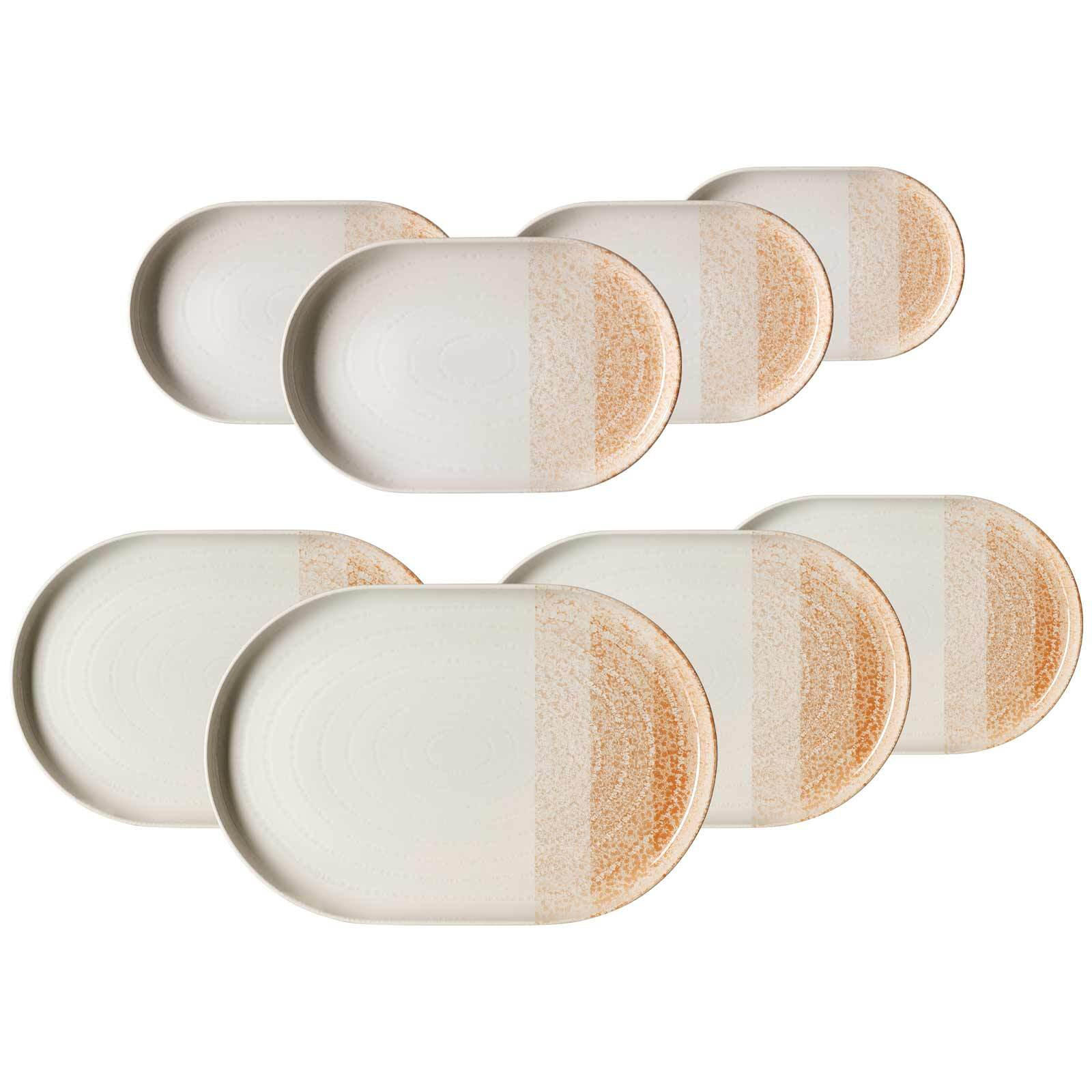 SERVIERPLATTEN Trio Braun 8er Set - Braun, Keramik (2/2/2cm) - Ritzenhoff Breker