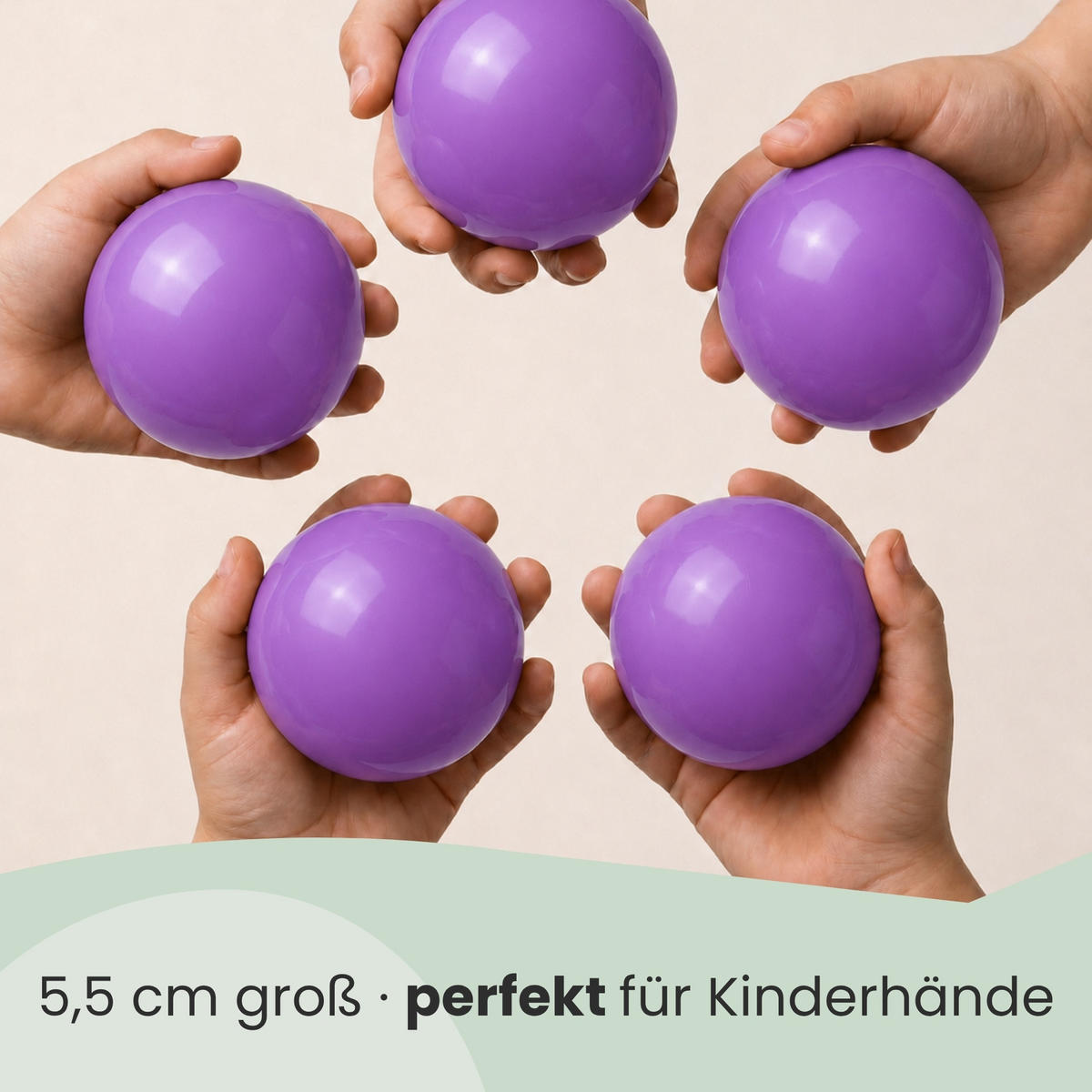 BÄLLEBAD-BÄLLE 50 Stück, Lila, 5.5 cm - Lila, Kunststoff (5.5/5.5/5.5cm) - Littletom