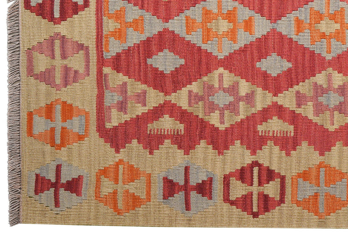 HANDWEBTEPPICH Gashgai Kelim Rot 171/133 cm Schurwolle - Rot, Textil (133/171cm) - Looma