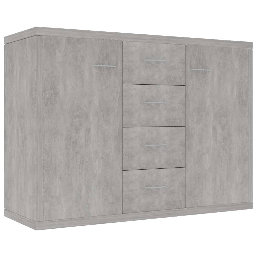 SIDEBOARD Betongrau 88/30/65 Cm Holzwerkstoff - Hellgrau/Grau, Holz/Metall (88/65/30cm) - vidaXL