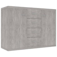SIDEBOARD Betongrau 88/30/65 Cm Holzwerkstoff - Hellgrau/Grau, Holz/Metall (88/65/30cm) - vidaXL