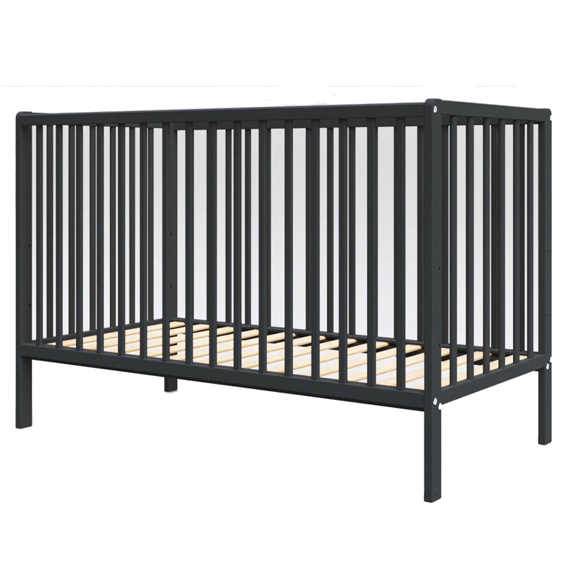 Premiers Moments Babybett Anthrazit 60x120 cm