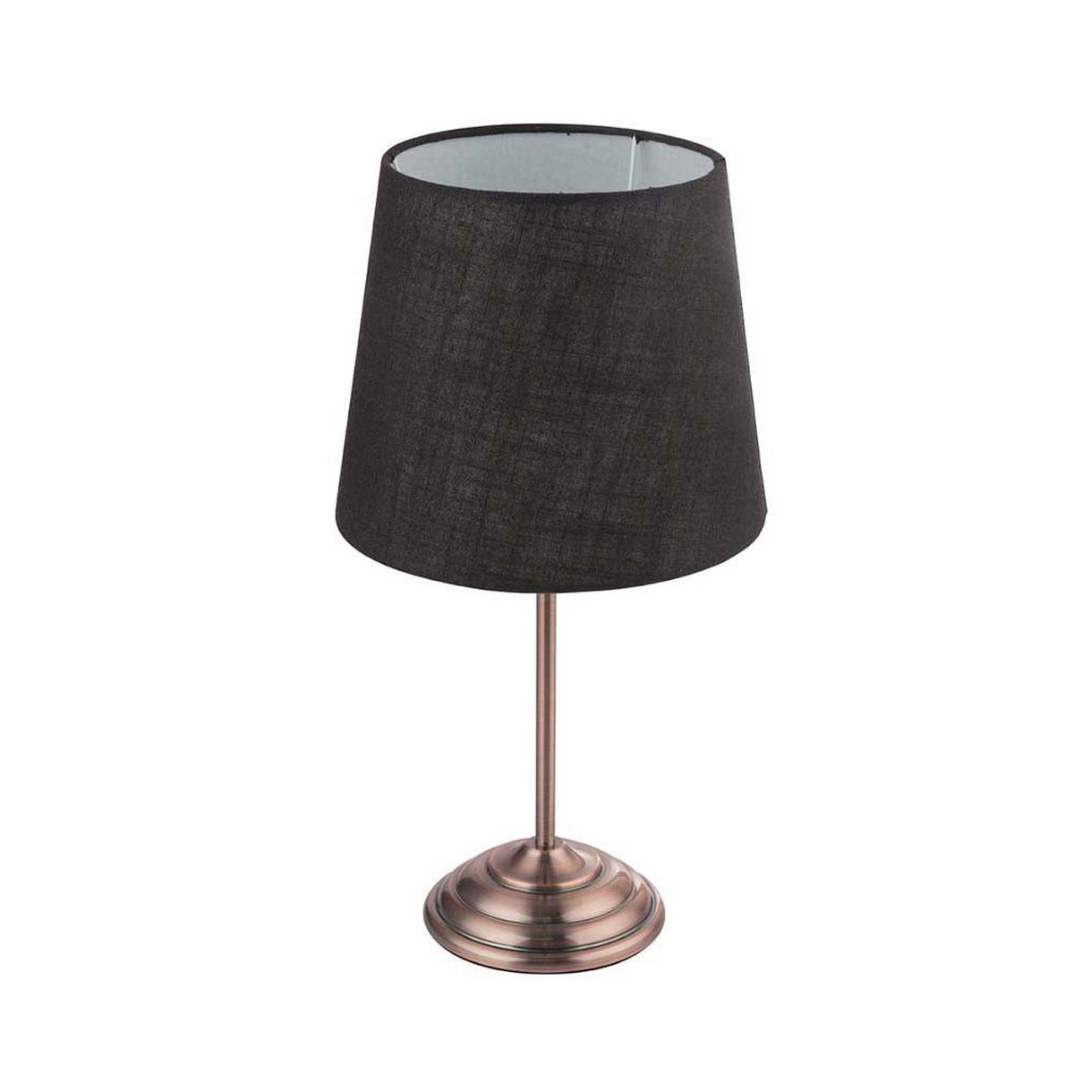 TISCHLEUCHTE JAROME Schwarz Textil - Schwarz, Metall (24/24/46cm) - Globo Lighting