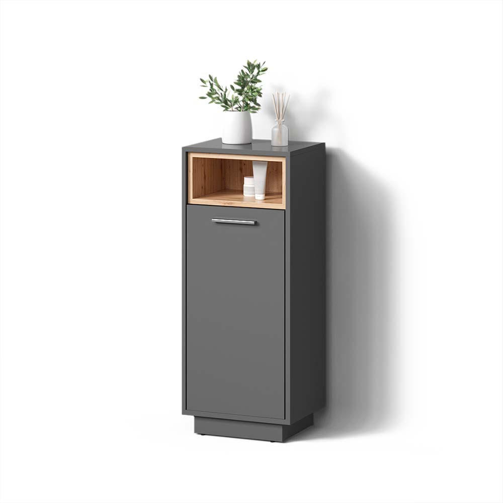 MIDISCHRANK Temo Anthrazit 30 x 93 cm - Anthrazit, Holzwerkstoff (30/93/30cm) - Livinity®