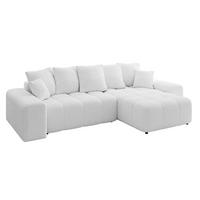 ECKSOFA Ottomane rechts ENIL-L 297x189x68 Weiß Bouclé - Weiß, Holzwerkstoff/Kunststoff (189/297cm) - ALTDECOR