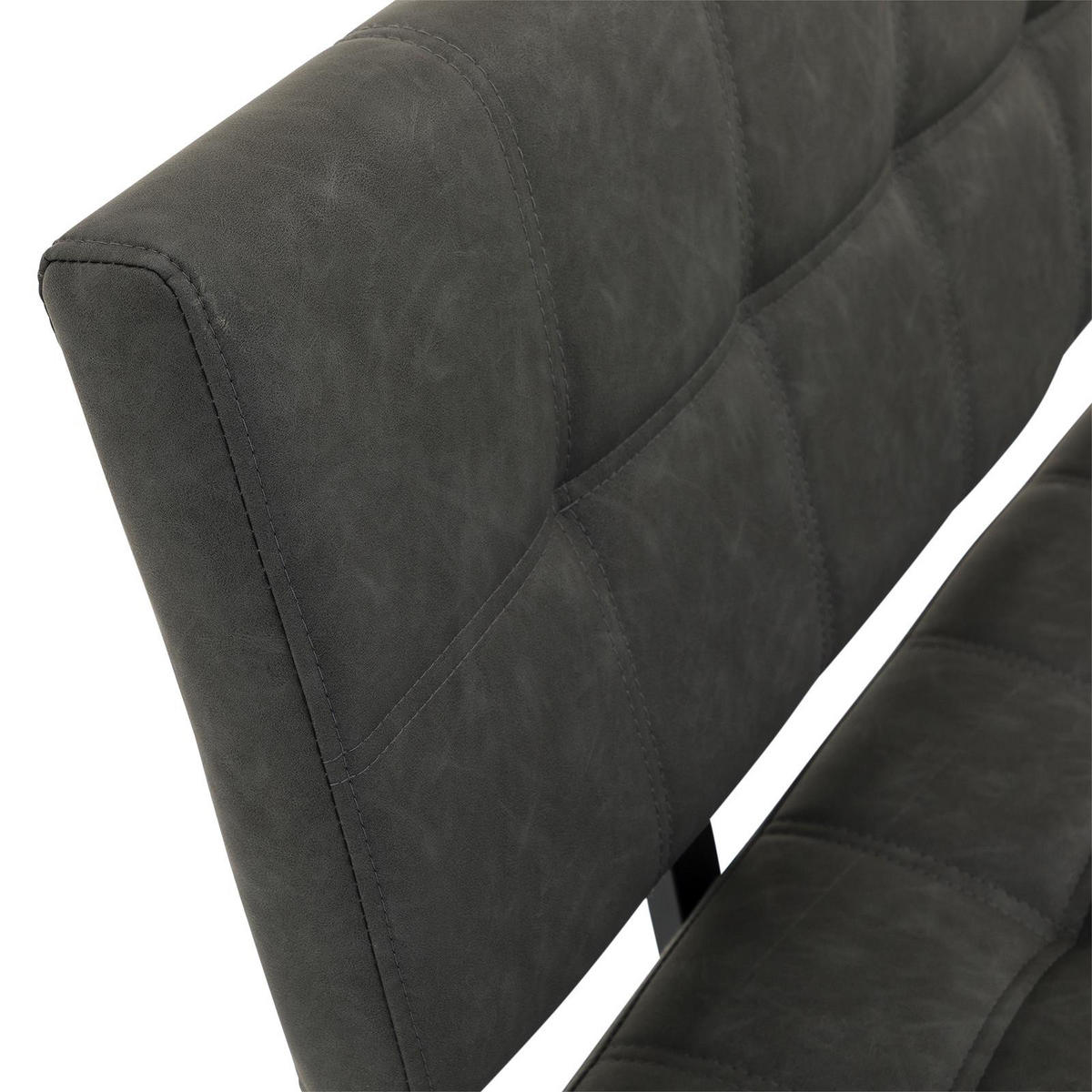 ESSZIMMERBANK KORSI schwarz - Schwarz, Textil/Metall (140/87/56cm) - IDIMEX