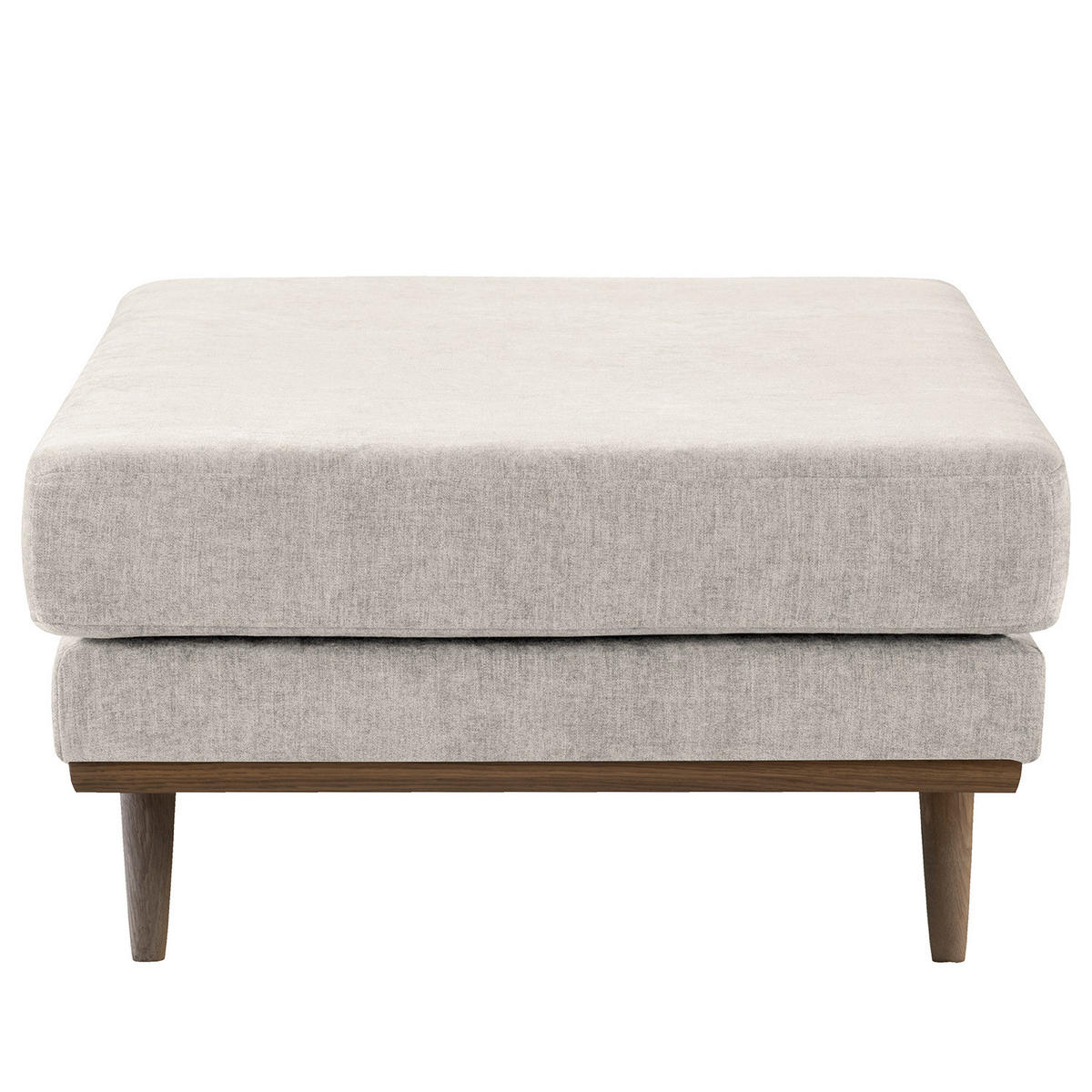 HOCKERBANK - Eichefarben/Grau, Eichenholz/Textil (180/43/81cm) - home24