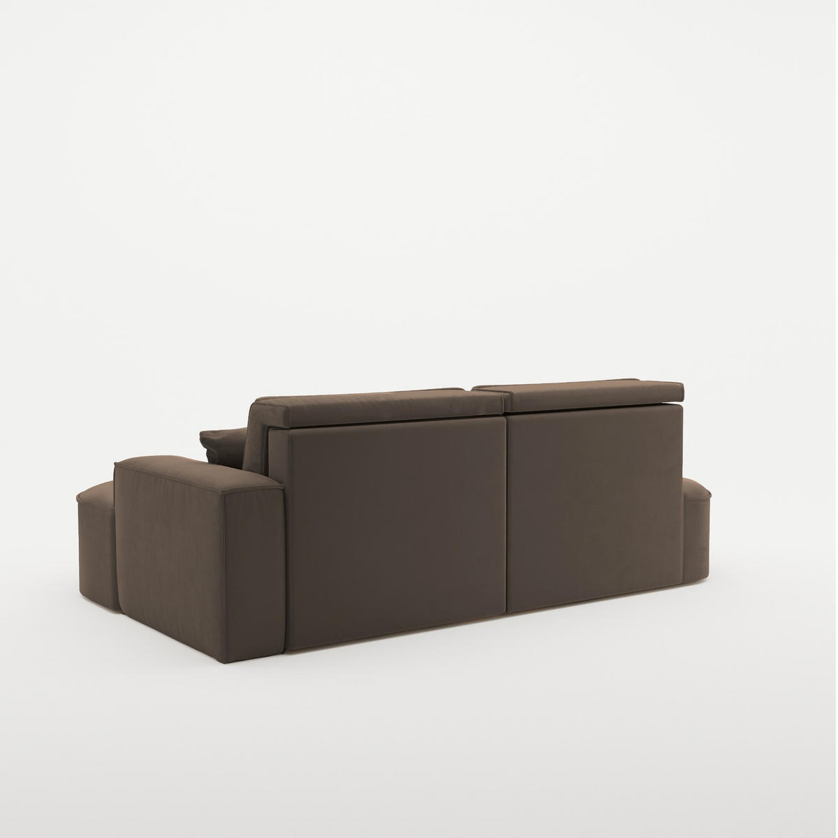 ECKSOFA Modena Pro - Komfort Und Stil Stoff Salvador Dunkelbraun Rechts - Dunkelbraun, Holz (278/179cm) - Kaiser Möbel