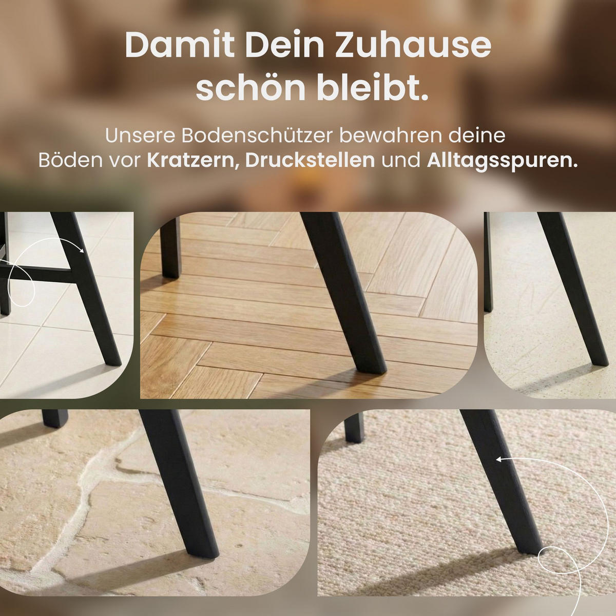 STUHL 4er Set Kunststoff schwarz/schwarz - Eukalyptusholzfarben/Schwarz, Holz/Kunststoff (49/83/50cm) - CLP
