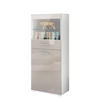 VITRINE Almada Front in Sandgrau Hochglanz - Sandfarben, Holzwerkstoff (53/125/30cm) - Vladon