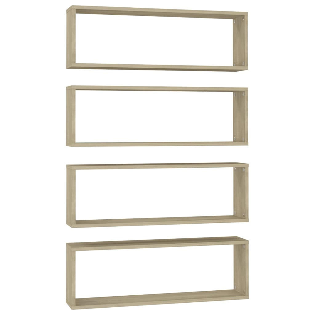 vidaXL Wandregalset Sonoma Eiche 80x26.5x15 cm