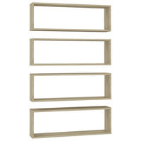 WANDREGALESET 4-tlg. 80/15/26,5 cm aus Holzwerkstoff Sonoma-Eiche Dekor - Sonoma Eiche, Holz (80/26.5/15cm) - vidaXL