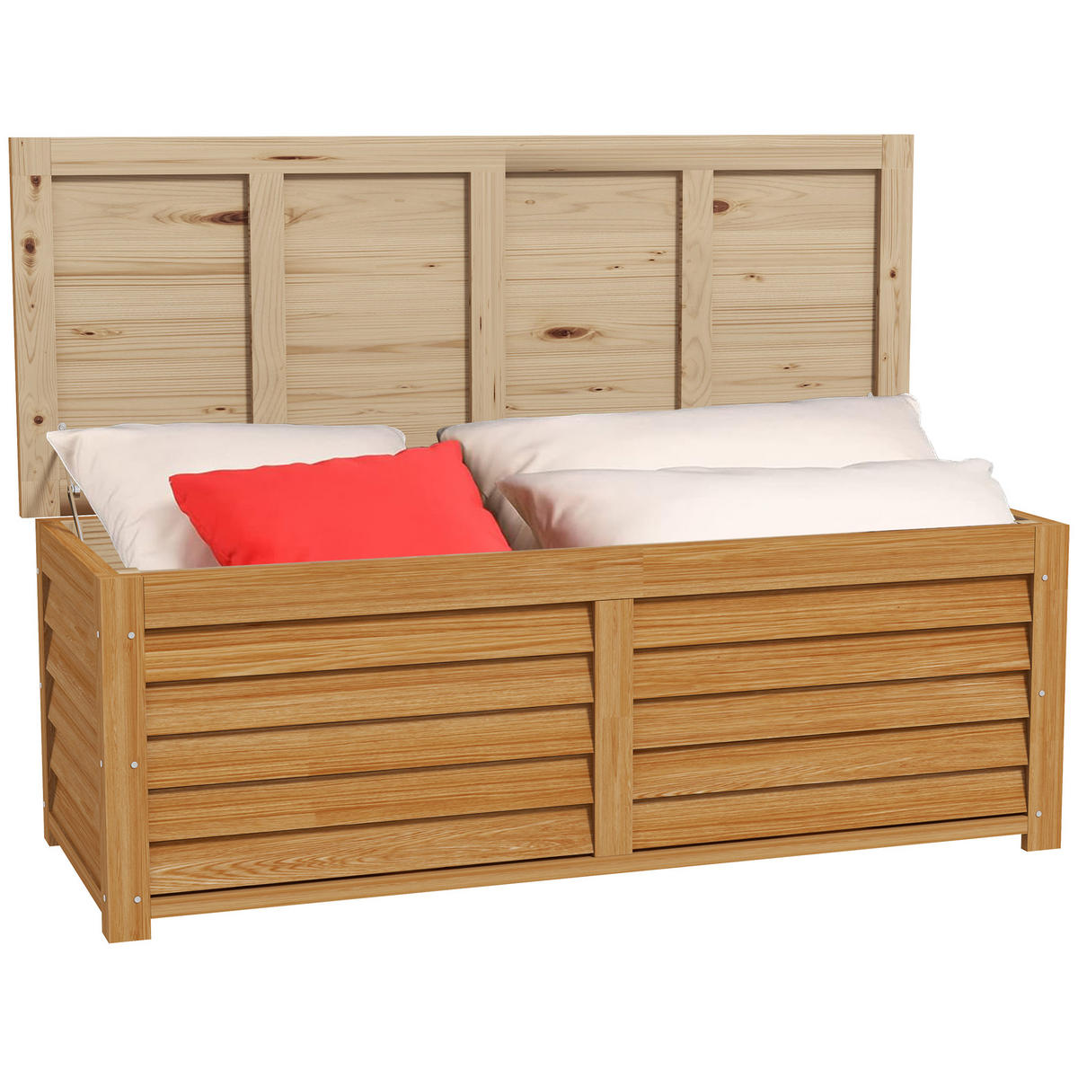 KISSENBOX DE-18672 176 L, Holzgriffe - Braun, Holzwerkstoff (50/45/130cm) - ComfortXL