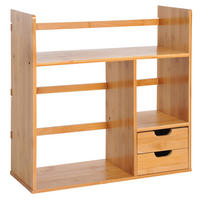 REGAL DE-16658 3 Ebenen, 2 Schubladen Bambus Natur - Braun, Holzwerkstoff (20/46/48cm) - ComfortXL