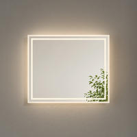 BADSPIEGEL mit Power-Off-Memory-Funktion Beleuchtung 60/50/3,5 cm - Weiß, Glas (50/3.5/60cm) - EMKE