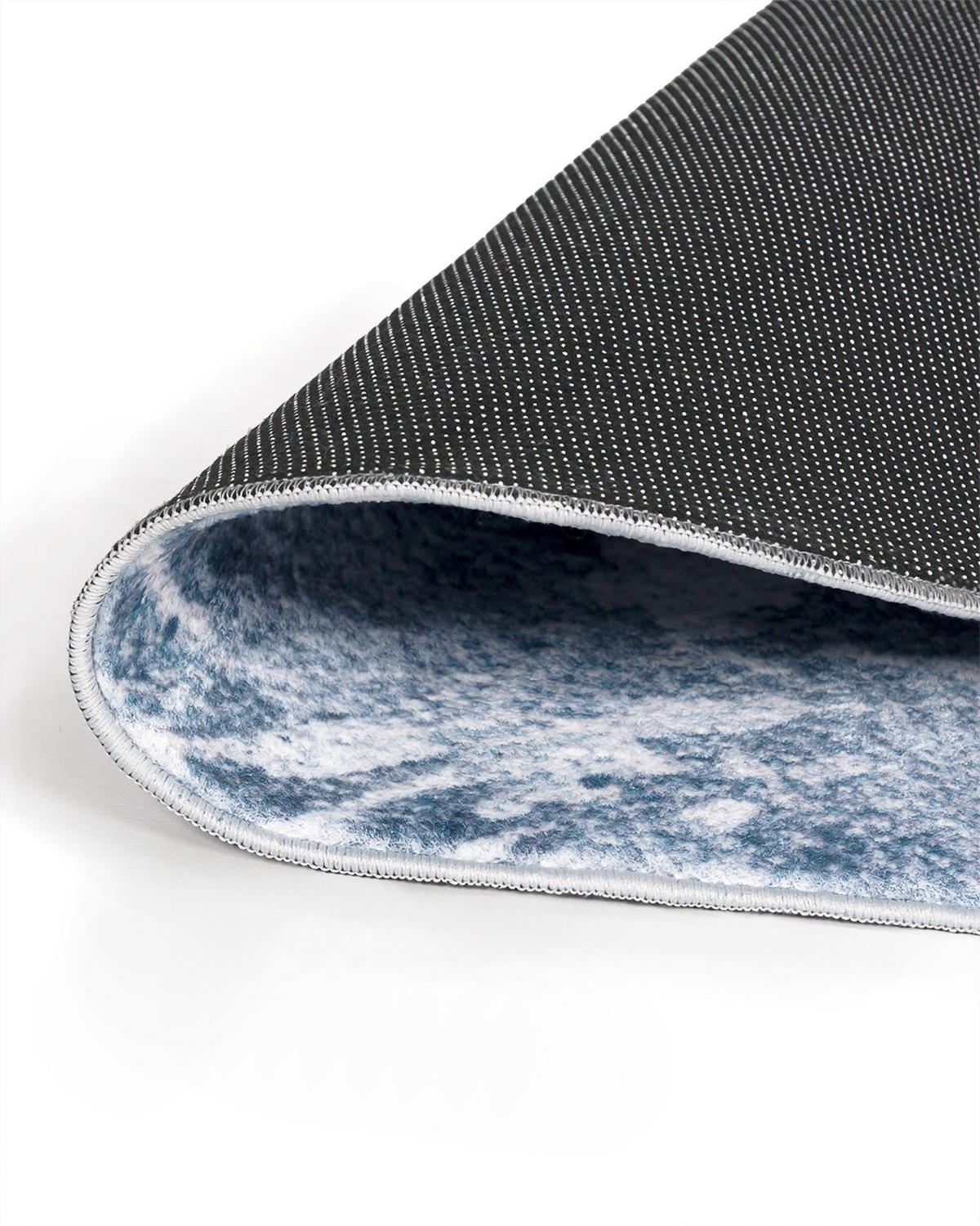 TEPPICH Arona Iris Mazovia Unregelmäßige Form 120x160cm Blau Grau Abstrakt Kurzflor - Blau, Textil (120/160cm) - Mazovia