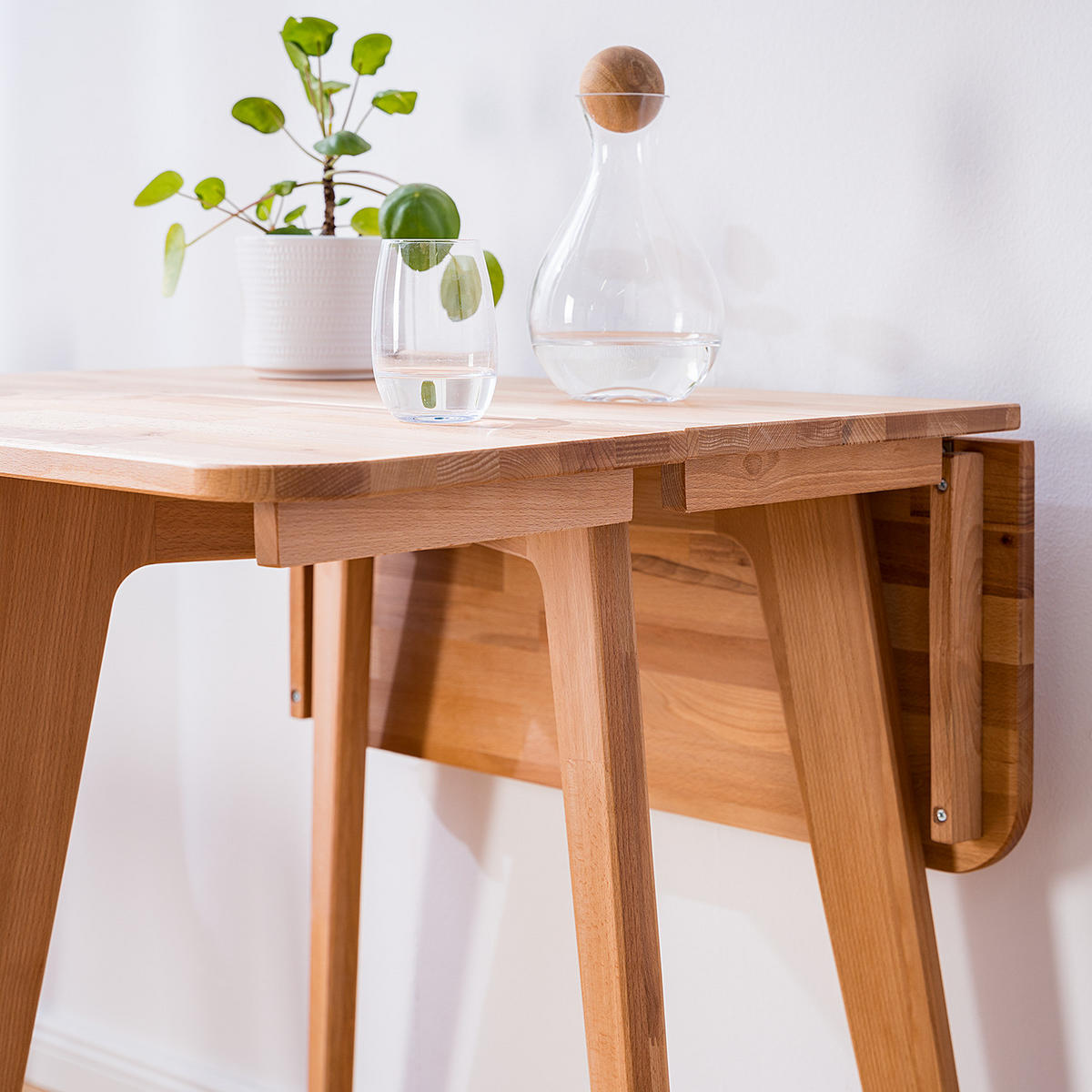 ESSTISCH - Buche massiv - Buchefarben, Holz (75/34/75cm) - home24