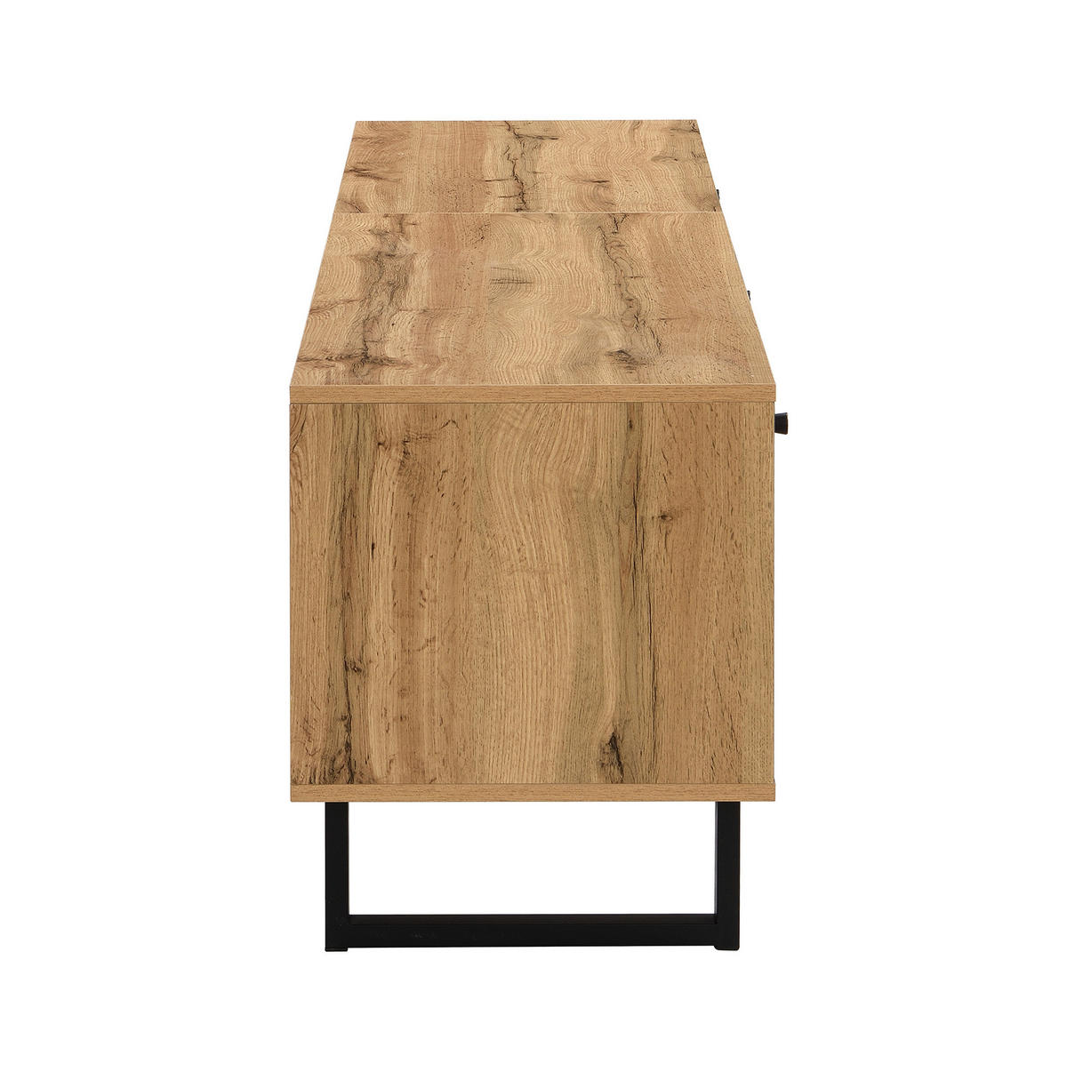 TV-LOWBOARD aus Spanplatte 190x40x50 cm Natur mit LED-Beleuchtung, App-Steuerung und Stauraum - Naturfarben, Holzwerkstoff (190/50/40cm) - IVMEU