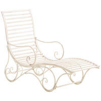 GARTENLIEGE Senta Antik 58x140x101cm Metall Antik-Creme Sonnenliege - Creme, Metall (58/101/140cm) - DELUKE