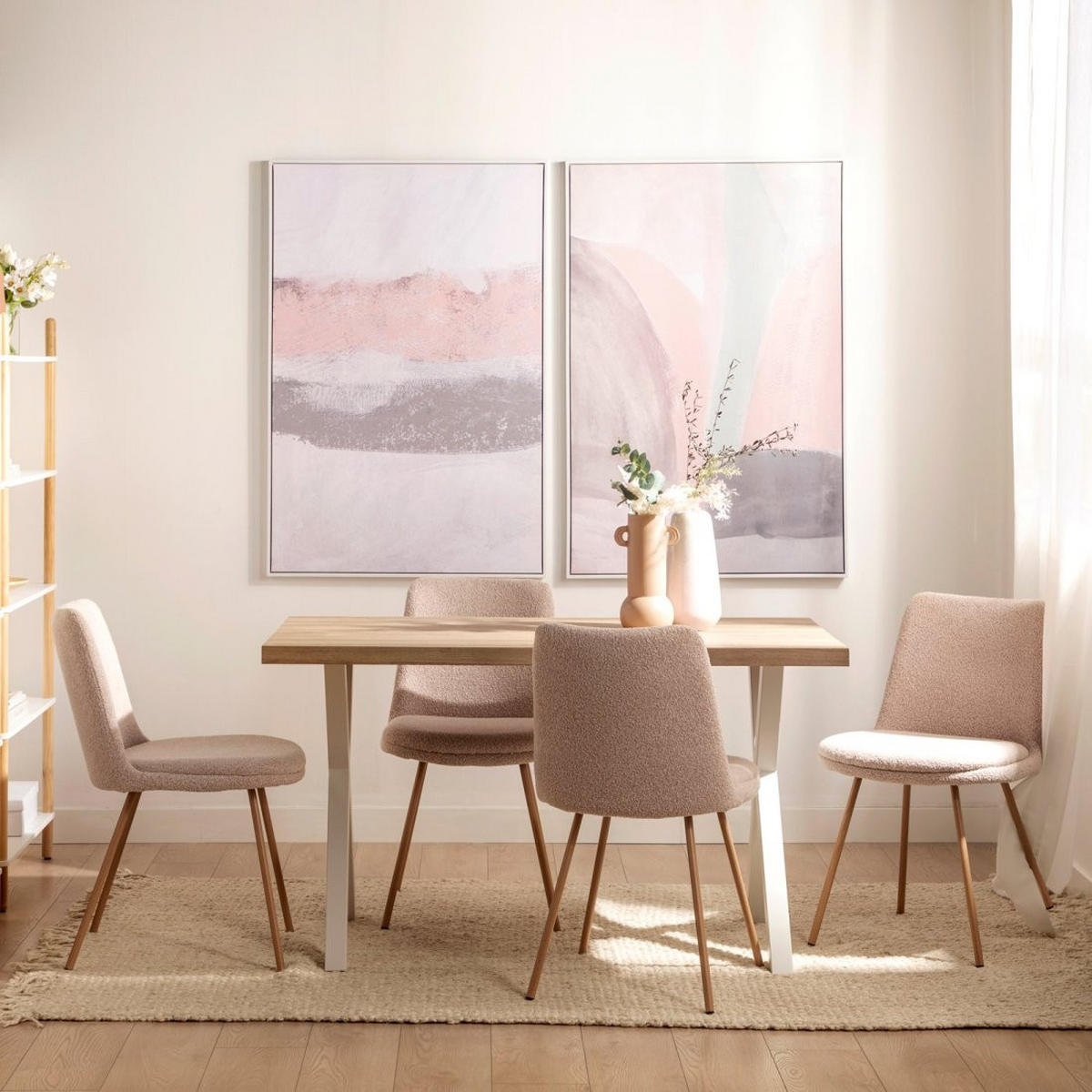 ESSZIMMERSTUHL Tera Rosa 46 cm x 83 cm - Pink, Textil (46/83/61cm)