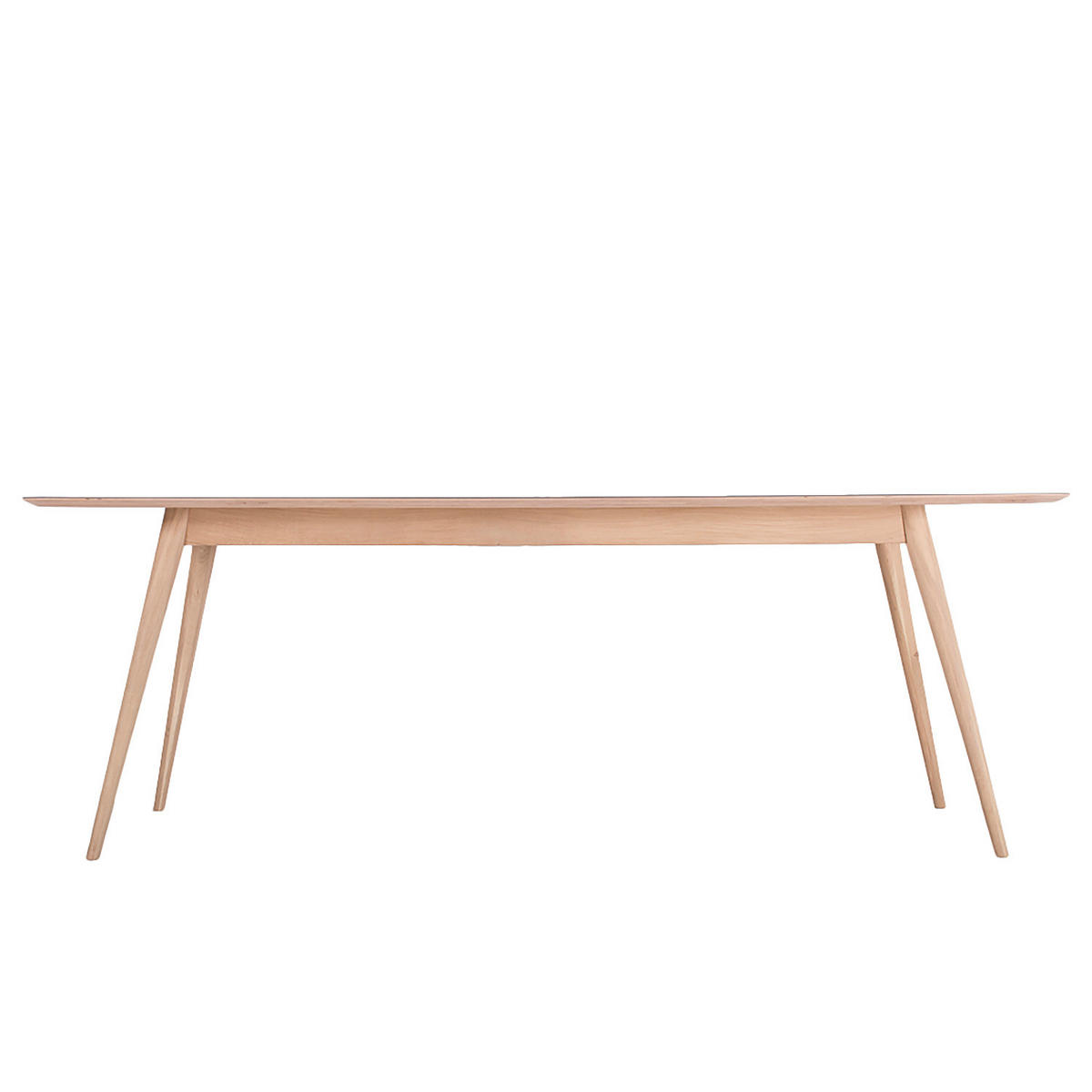 ESSTISCH - Eiche teilmassiv / Linoleum - Eichefarben/Olivgrün, Holzwerkstoff (90/220/75cm) - home24