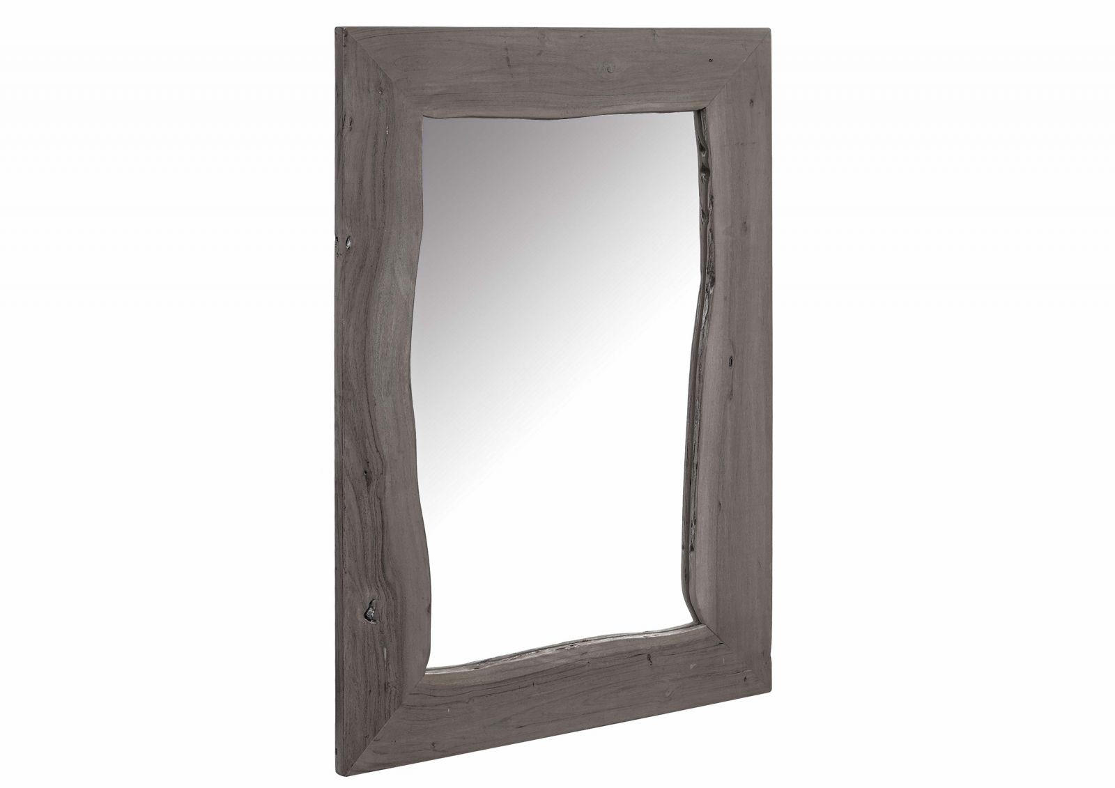 SPIEGEL Akazie 100x3x70 grau lackiert PURE ACACIA #913 - Grau, Holz (100/70/3cm) - Massivmoebel24