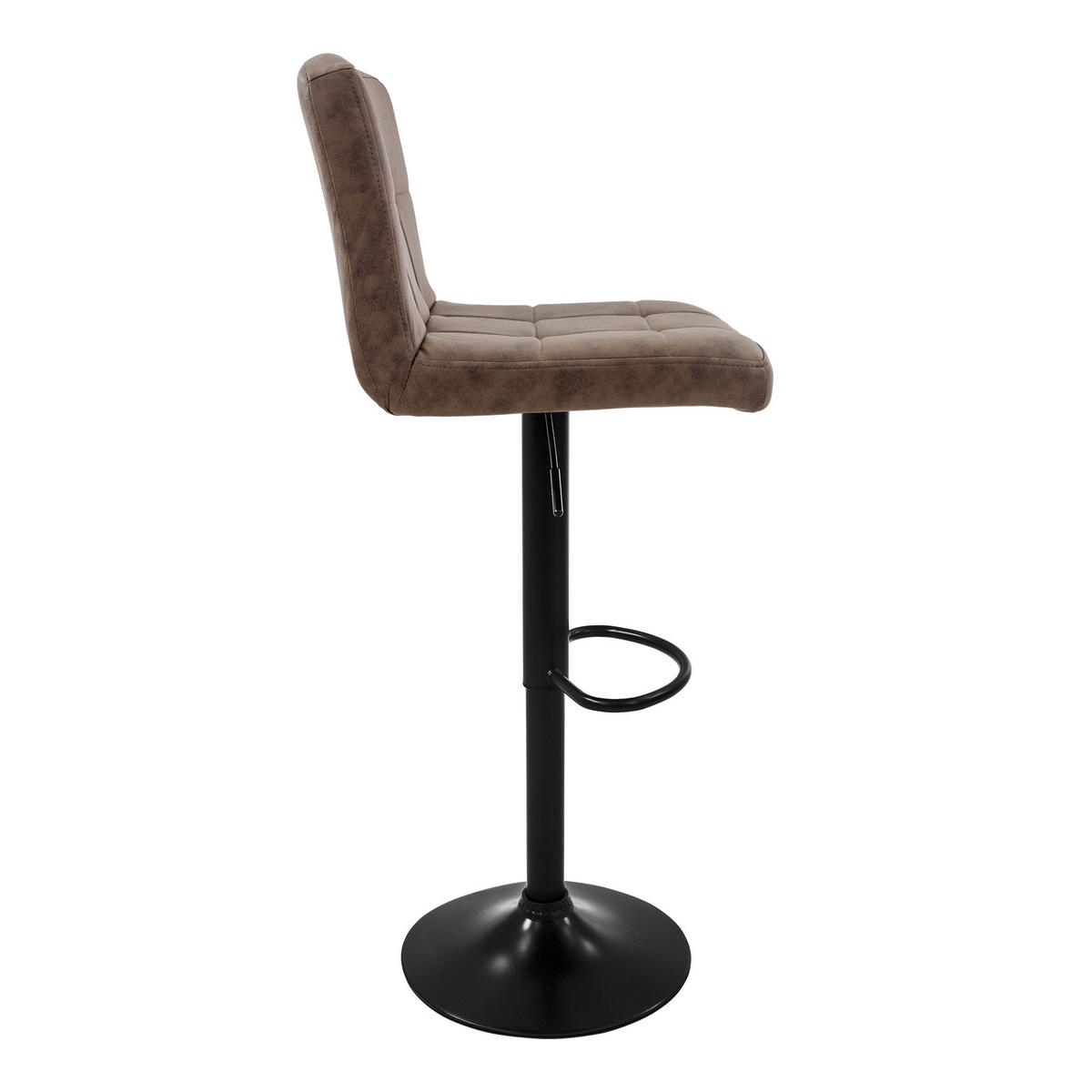 BARHOCKER Microfaser braun 2er Set - Braun, Metall (50/112/45cm) - ML-DESIGN