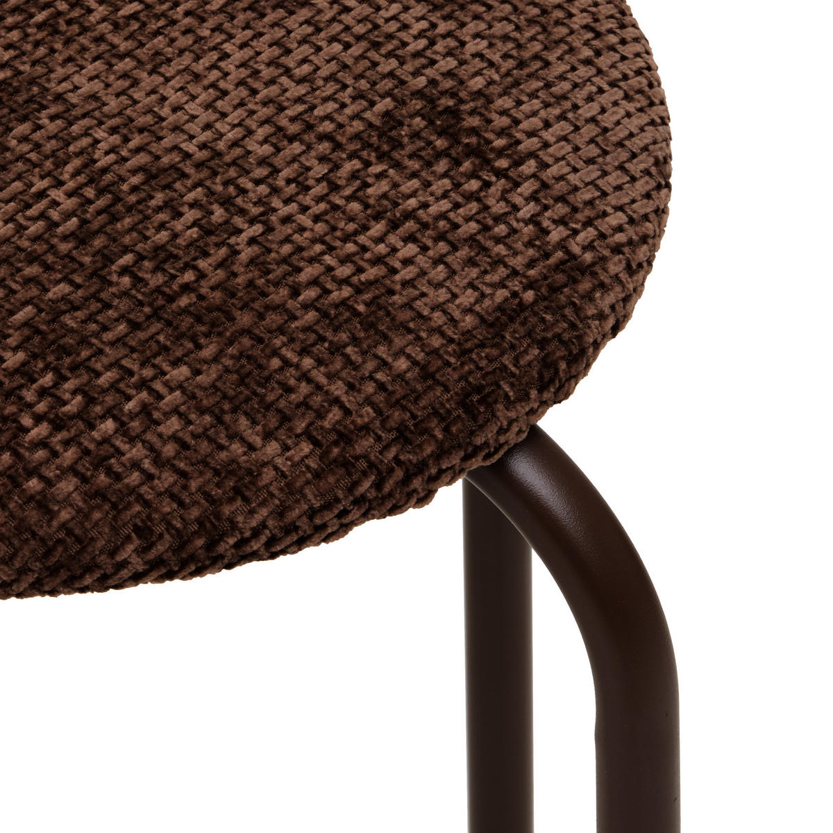STAPELHOCKER gepolstert Velvy 38/38/46 cm - Braun, Metall (38/46/38cm) - 5five Simply Smart