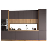 KÜCHENZEILE 360 cm - Langen KL3-M360 in Grau/Artisan Eiche - Schwarz/Eiche Artisan, Holz (360/248/58cm)