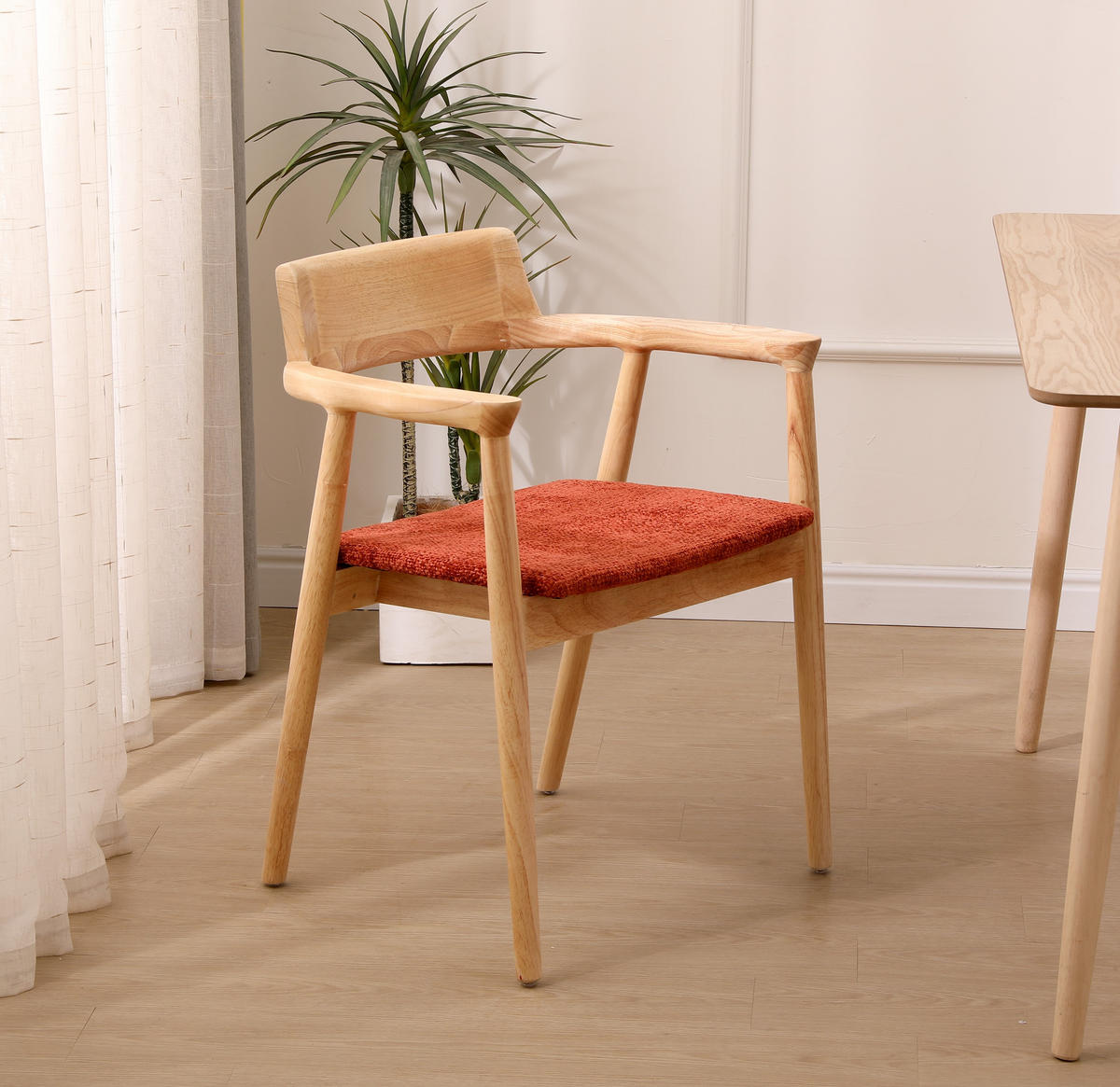 STUHL 2er-Set Holz Terrakotta - Rot, Holz (58/75/57.5cm) - Nordlys