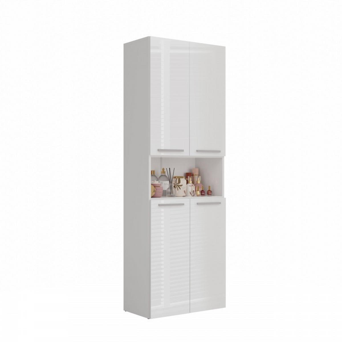 SKRIŇA do kúpeľne - biela, kompozitné drevo (60/174/30cm) - RAUMHIRSCH FURNITURE