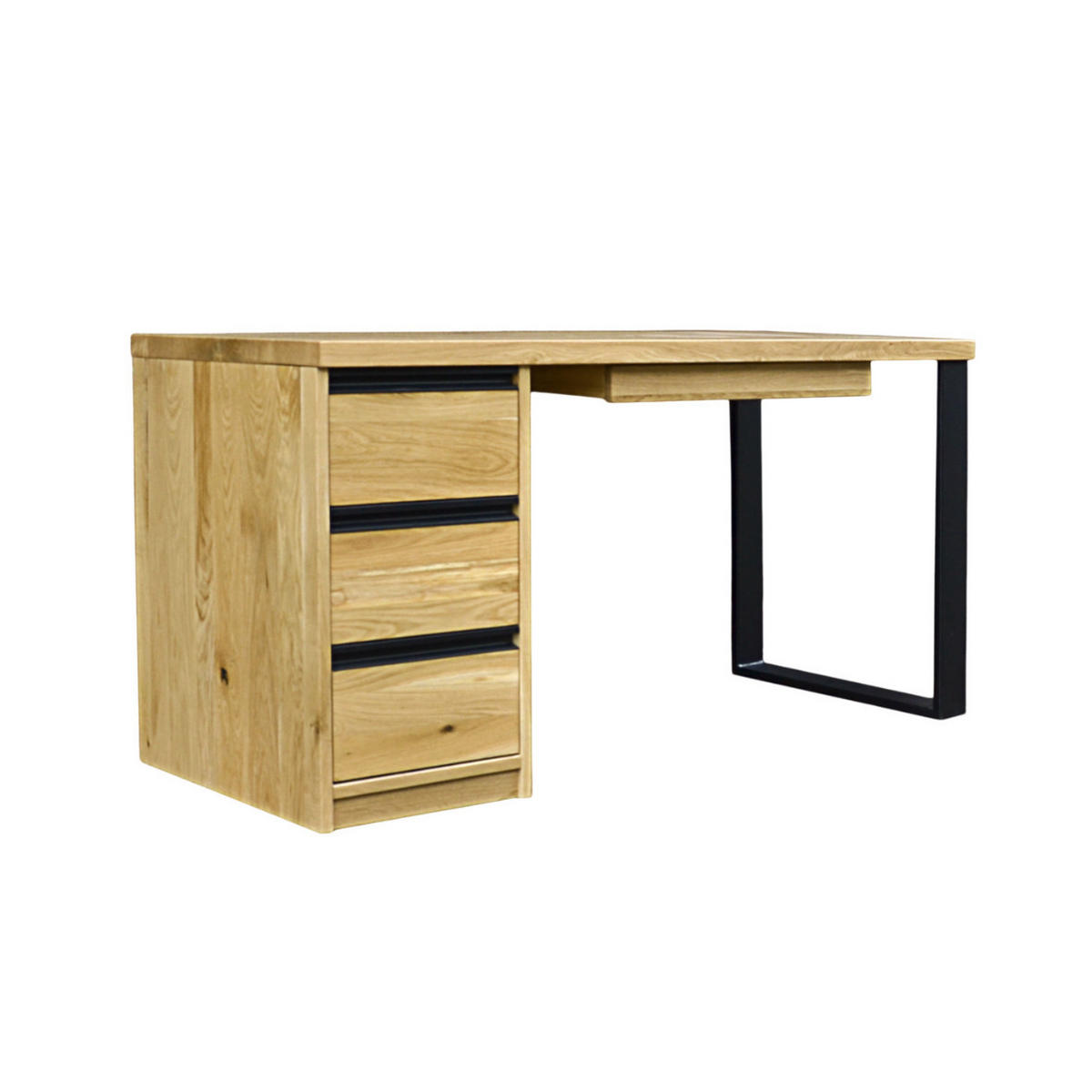 COMPUTERTISCH mit Schubladen aus Massivholz fürs Büro CAMERON - Eichefarben, Holz (60/150/75cm) - Rawood Furniture