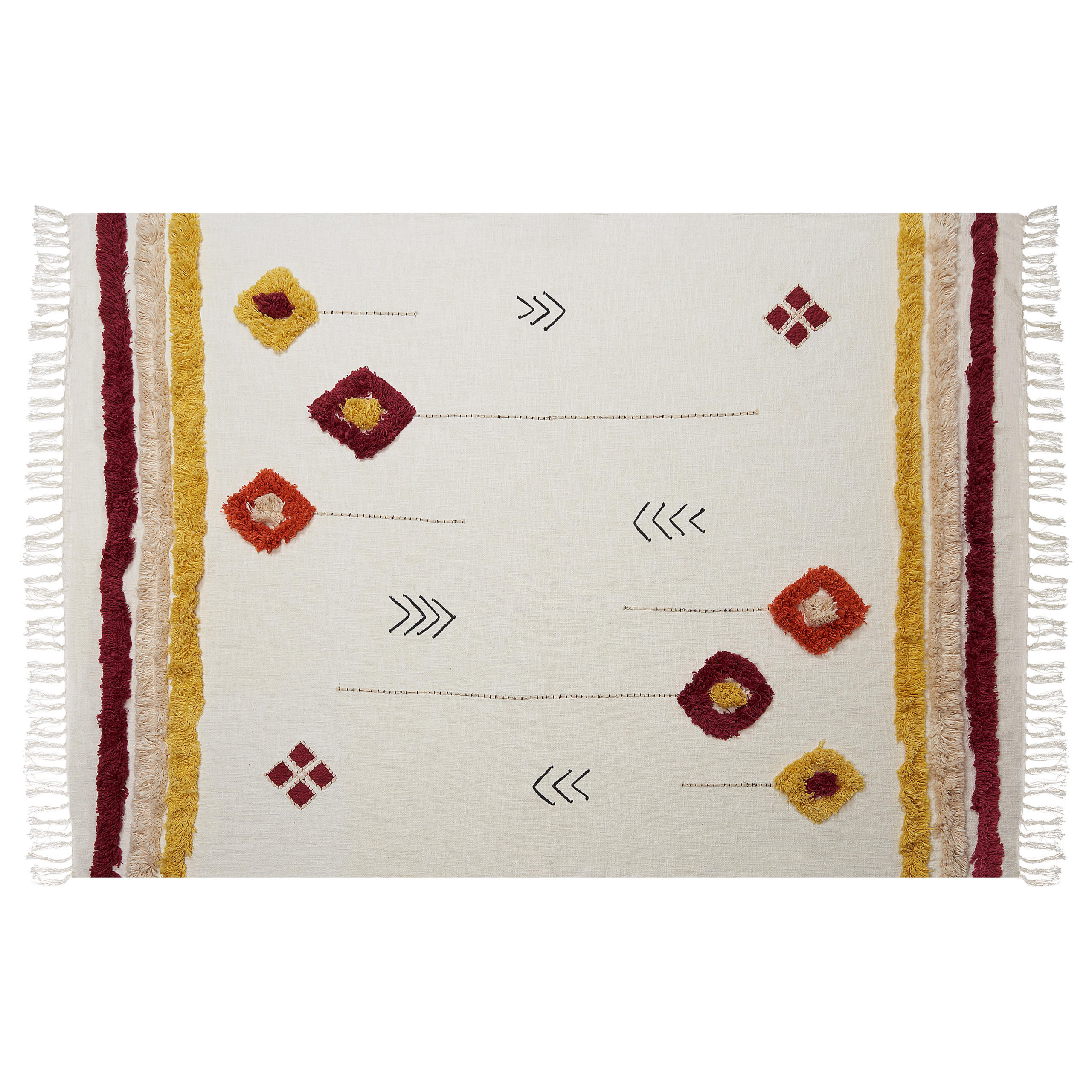 DECKE Bunt Amroha 130/180 cm - Multicolor, Naturmaterialien/Textil (130/180cm) - Beliani