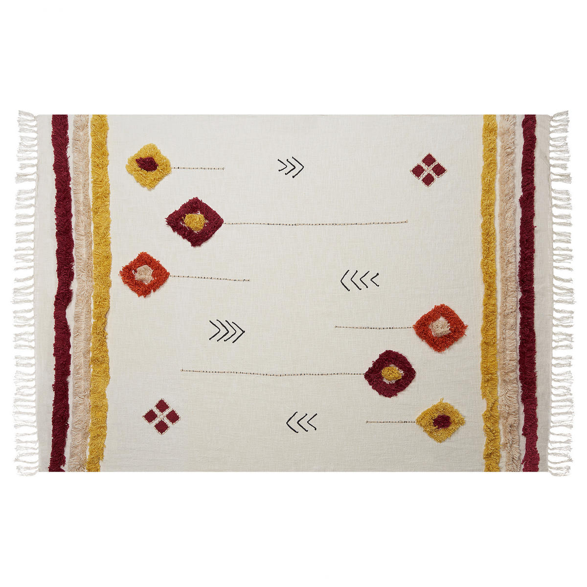 DECKE Bunt Amroha 130/180 cm - Multicolor, Naturmaterialien/Textil (130/180cm) - Beliani