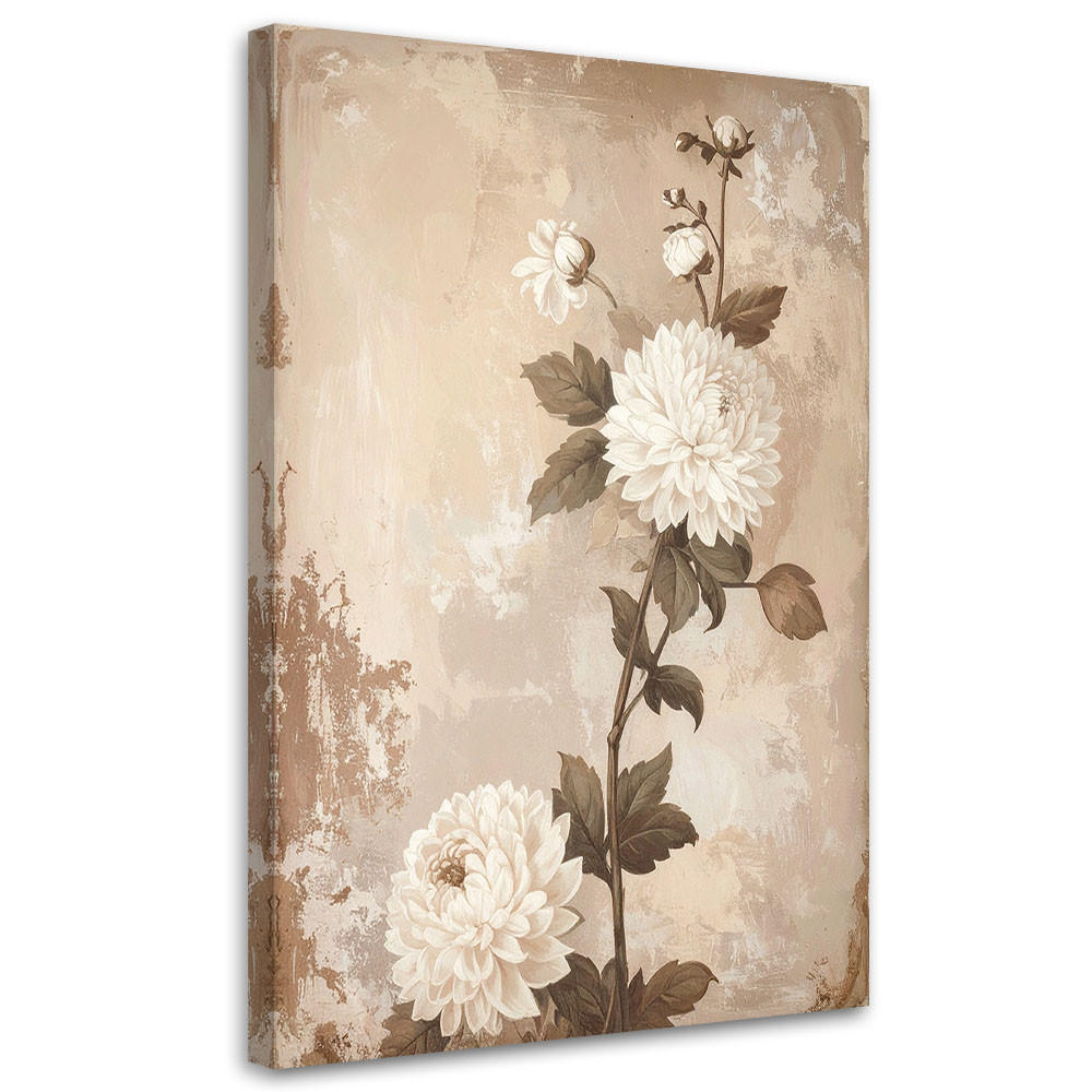 LEINWANDBILD Blumen 80x120cm - Beige, Textil (80/120cm) - Feeby