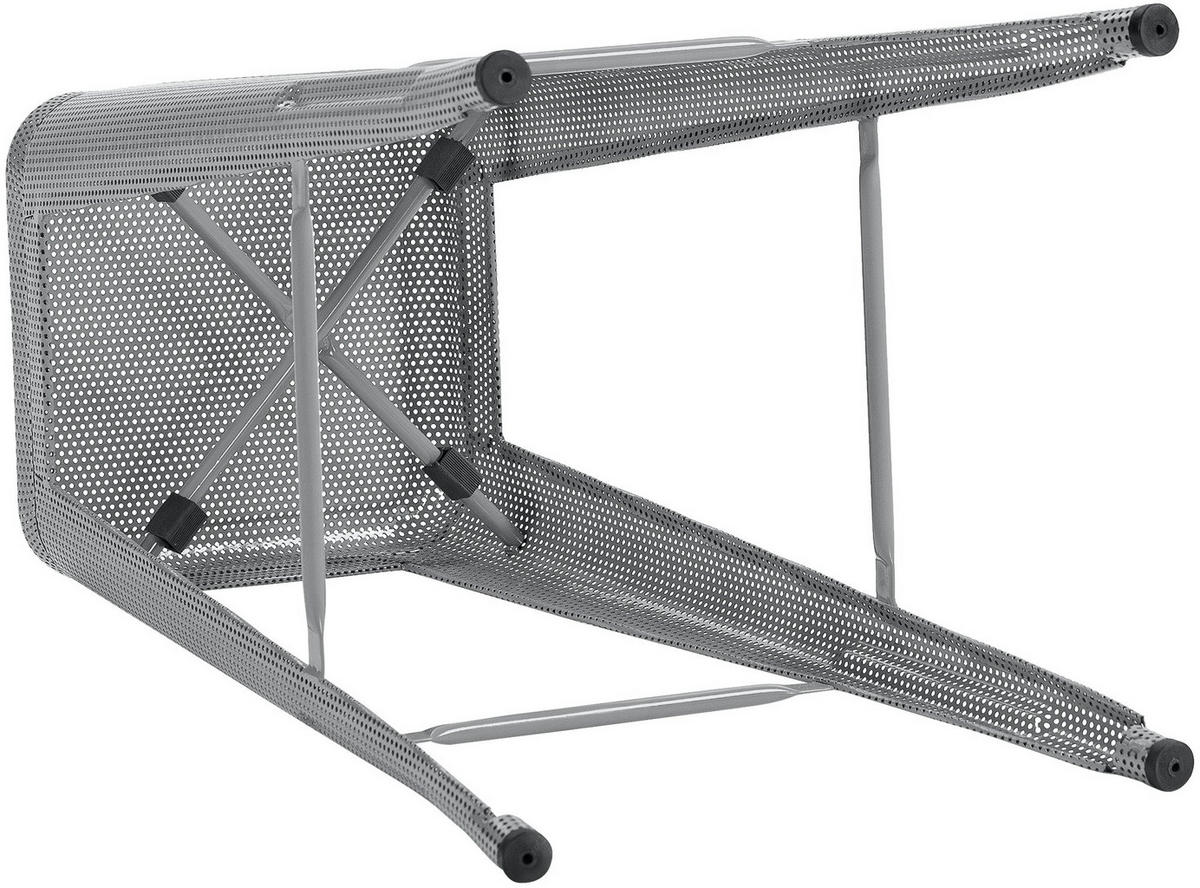 BARHOCKER Metall silber - Silberfarben, Metall (43/77/43cm) - CLP