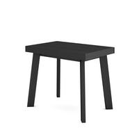 KONSOLENTISCH ausziehbar 58 bis 140cm, für 6 Gäste, schwarz, 90/58/73cm - Schwarz, Holzwerkstoff (90/140/73cm) - Skraut Home