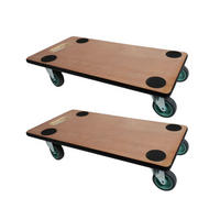TRANSPORTROLLER 2er-Set Hercules mit 4 Rollen 11,5x30x60 cm Traglast 200kg Sperrholzplatte Braun - Braun, Holzwerkstoff (60/30/11.5cm) - PROREGAL