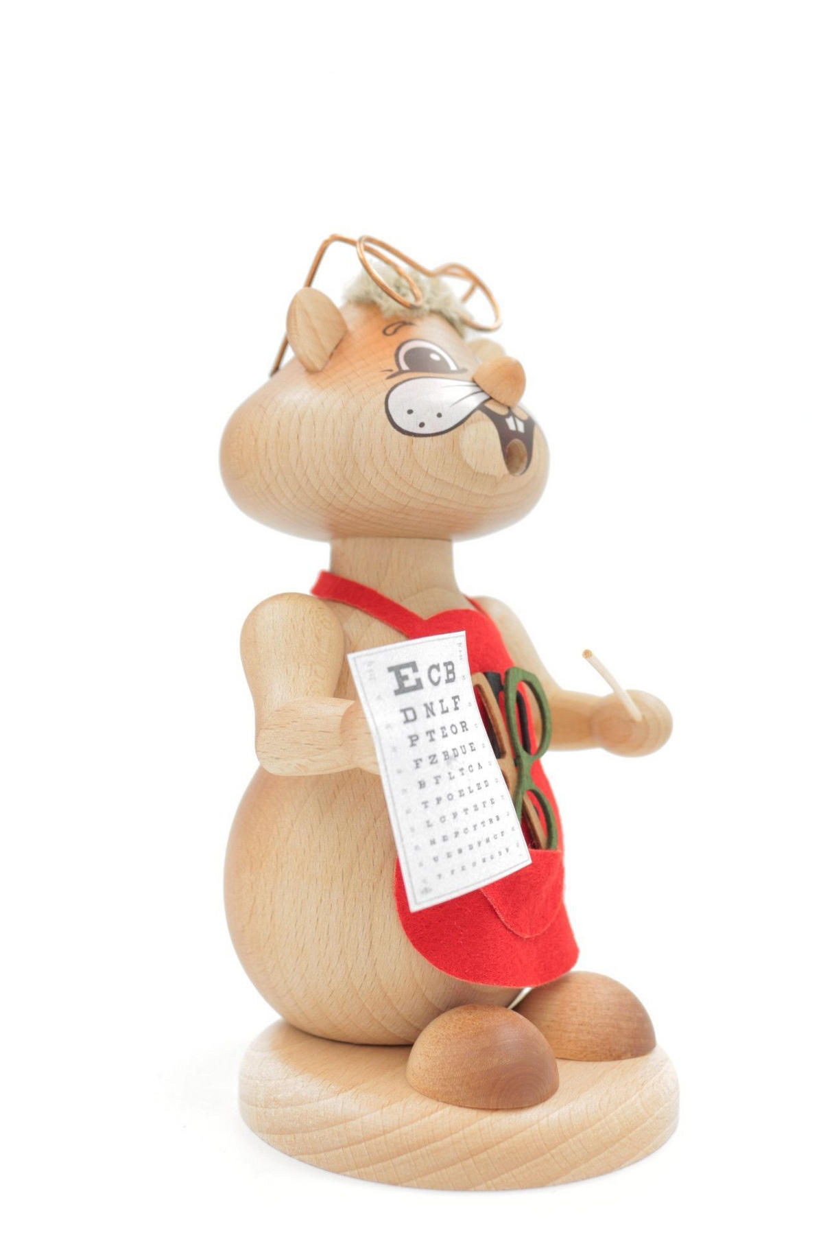 RAUCHFIGUR Hamster Optiker 18 cm - Multicolor, Holz (12/18/0.1cm)
