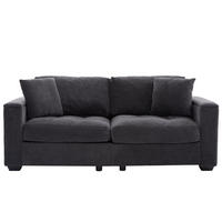 SOFA 2-Sitzer mit Stauraum Chenille Dunkelgrau - Dunkelgrau, Holzwerkstoff (180/84/81.5cm) - Meubliv