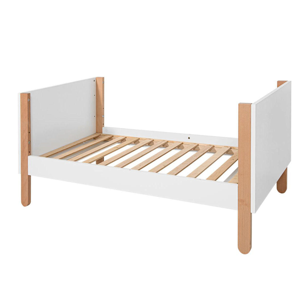GITTERBETT 60/120 Laurie Weiß und Holz - Weiß, Holzwerkstoff (60/120cm) - Petits-meubles
