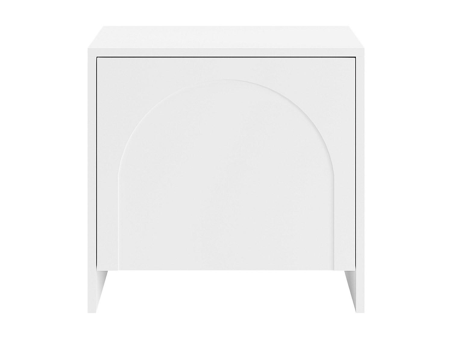 NACHTTISCH - 52 cm x 40 cm - Holz, Platte - Weiß - NALYRA - Weiß, Holz (52/50/40cm) - Vente-Unique