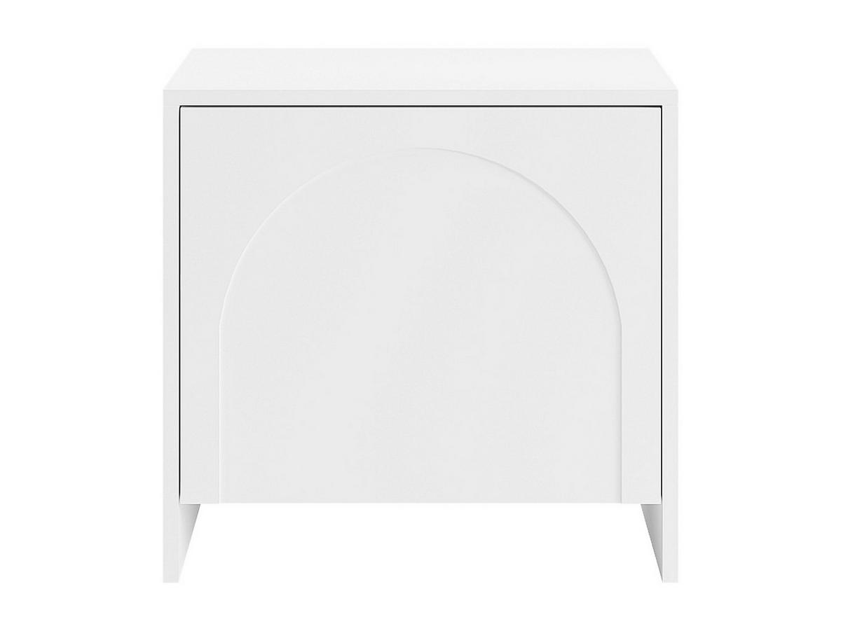 2ER-SET Nachttische mit 1 Tür - Weiß - NALYRA - Weiß, Holz (52/50/40cm) - Vente-Unique
