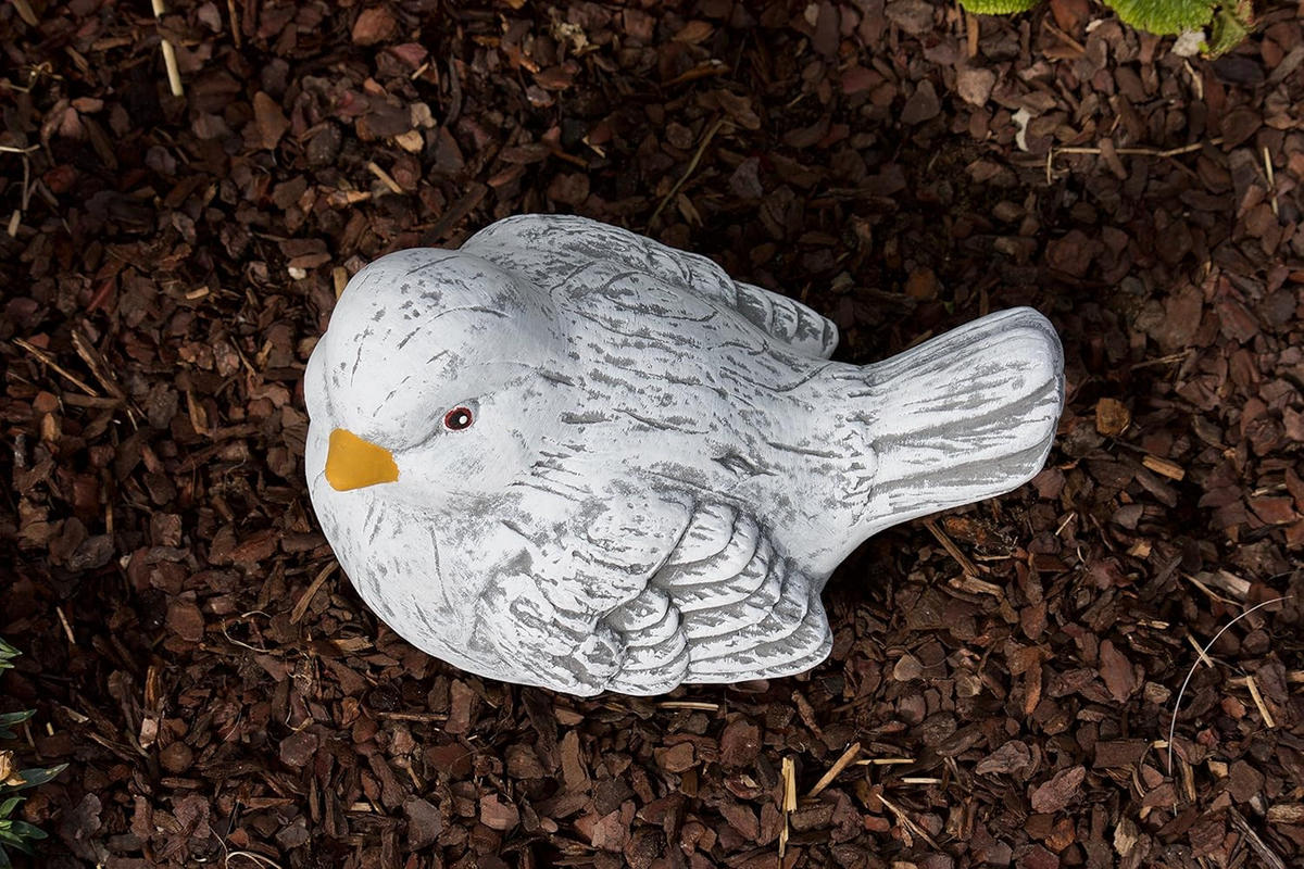 STEINFIGUR Vogel Bert frostfest massiver Steinguss - Grau, Stein (14/15/21cm) - stoneandstyle