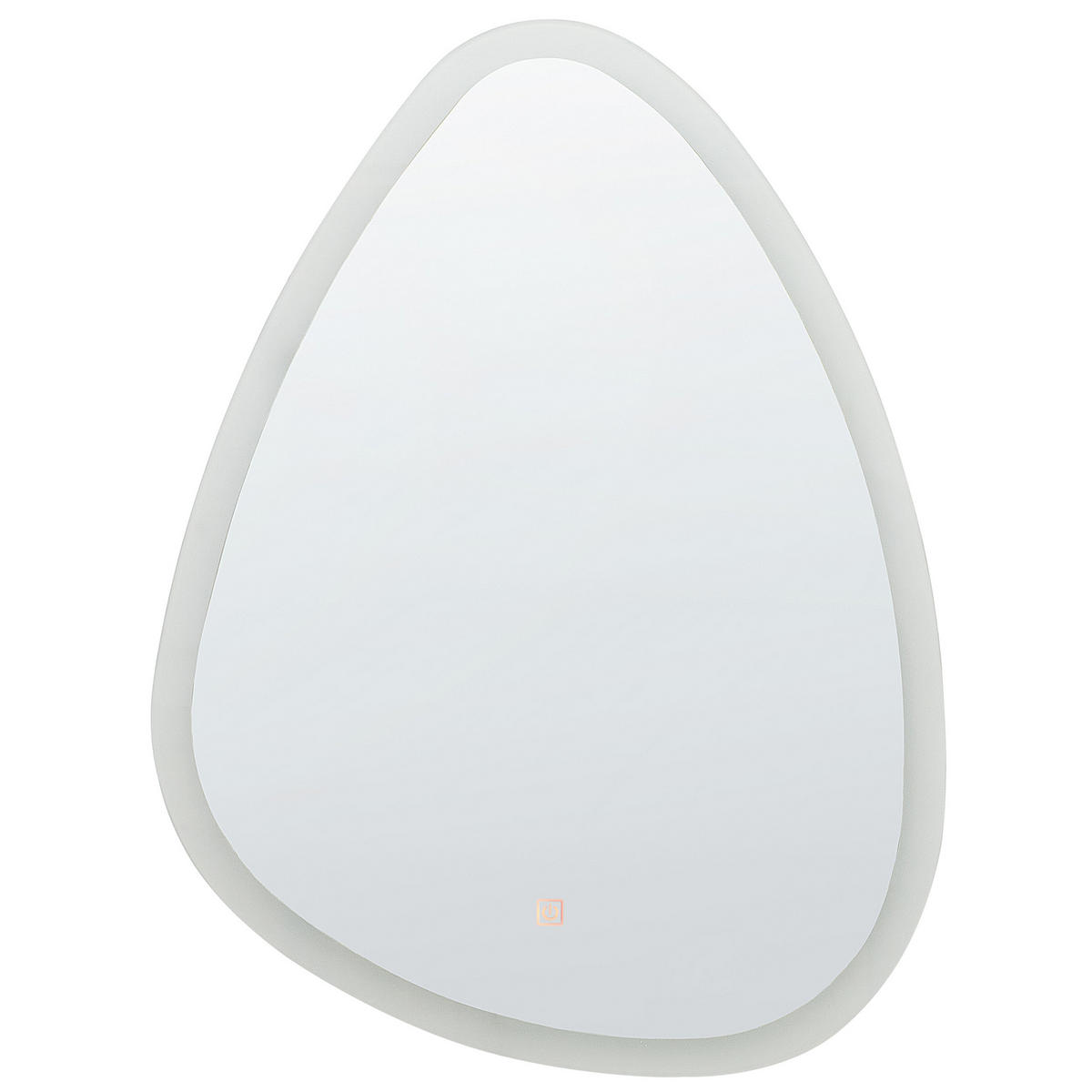 LED-WANDSPIEGEL 78 cm Silber Bethune - Silberfarben, Glas (78/3/58cm) - Beliani