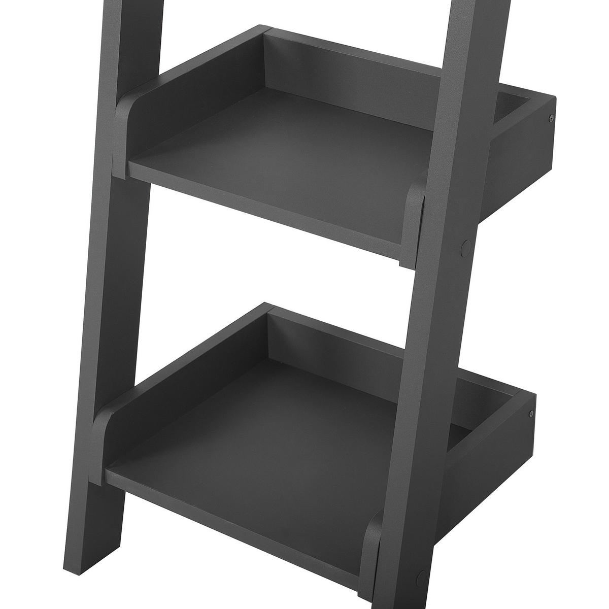 BÜCHERREGAL 5 Fächer Mobile Duo - Grau, Holzwerkstoff (45/166/36cm) - Beliani