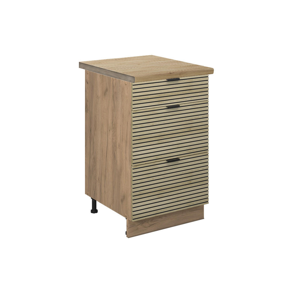 KÖKSUNDERSKÅP Fame-Line Ekpanel 50 cm , AP Oak Ekfärgad, Honungsek 82/50/60 cm