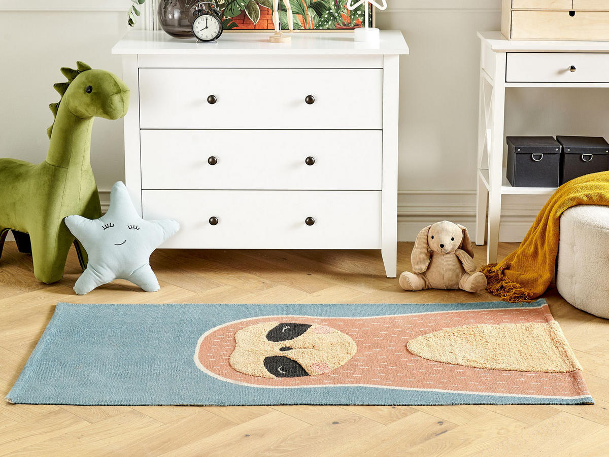 KINDERTEPPICH Isak 150/80 cm - Blau, Textil (80/150cm) - Beliani