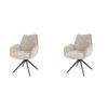 ESSZIMMERSTUHL Lounge Beige 67/66/ 90 cm 2er-Set - Beige, Textil (66/90/67cm) - Hoyz Collection